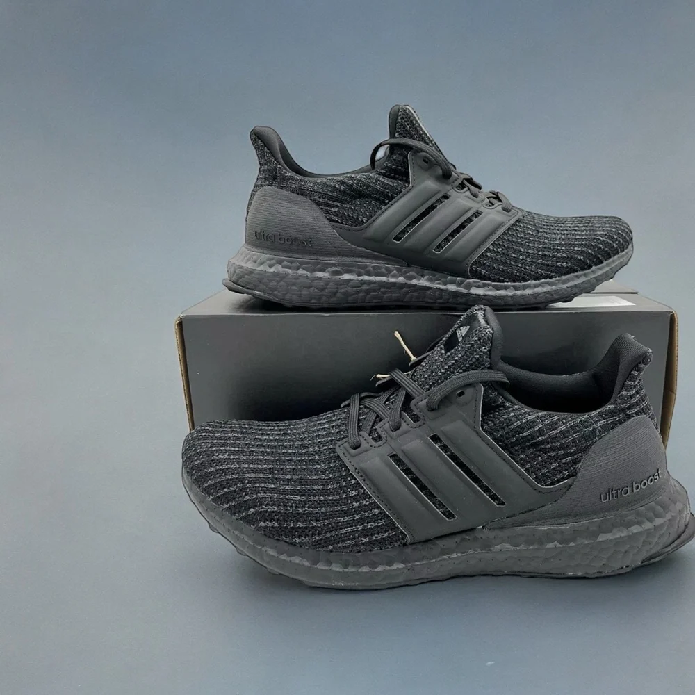Adidas Ultraboost 4.0 DNA Tripe Black Blackout Running Core Unisex - Picture 2 of 7